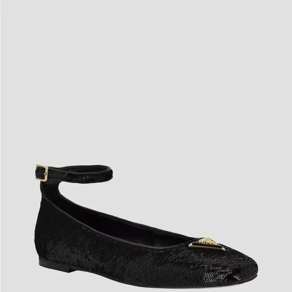 GUESS Women's Black Sequin Ballet Flats - Picture 2 of 6